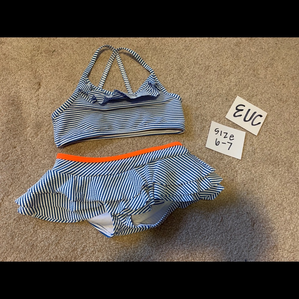 Mini Boden Blue/White Stripe 2 Piece